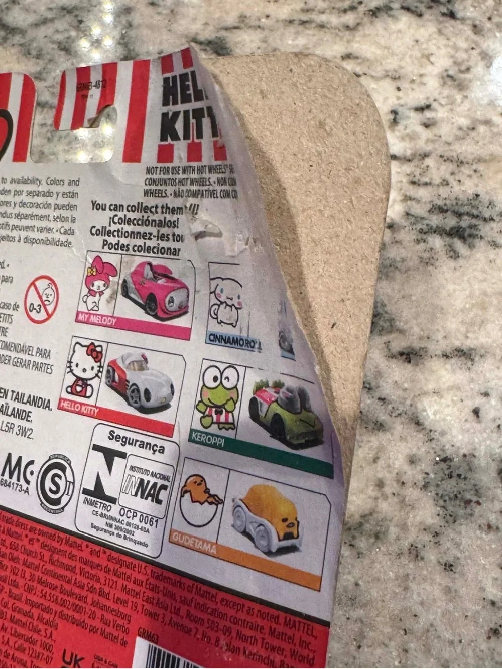 Hello Kitty Red & White Collectible Character Car - Hot Wheels Style